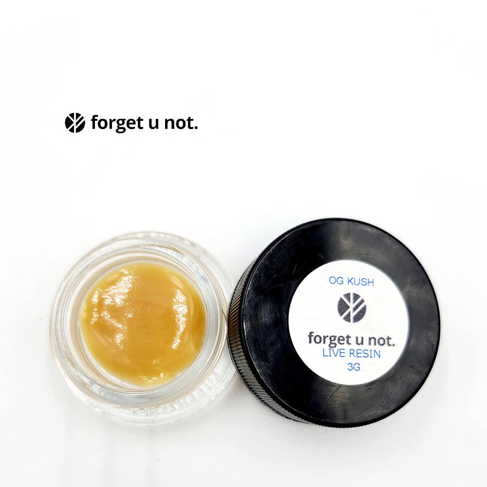 Buy Forget U Not OG Kush Live Resin 3g Chronic Store