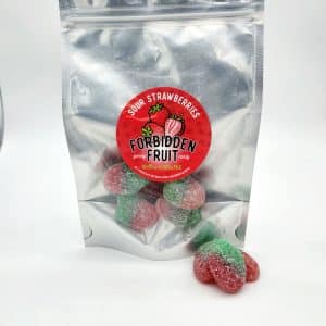 sour strawberries edibles 200mg forbidden fruit