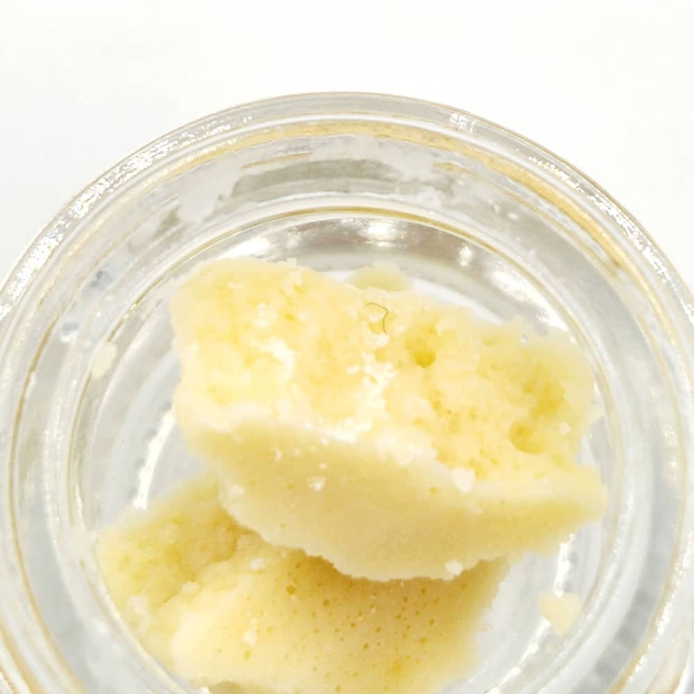Strawberries and cream strain Crumble concentrates close up from Chronic Store