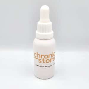 White tincture bottle of Chronic Store CBD