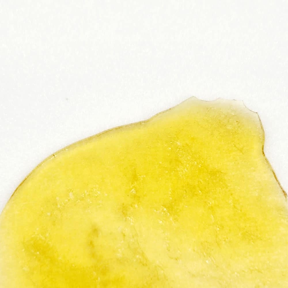 Green Leaf Chem Dawg Strain Shatter close up