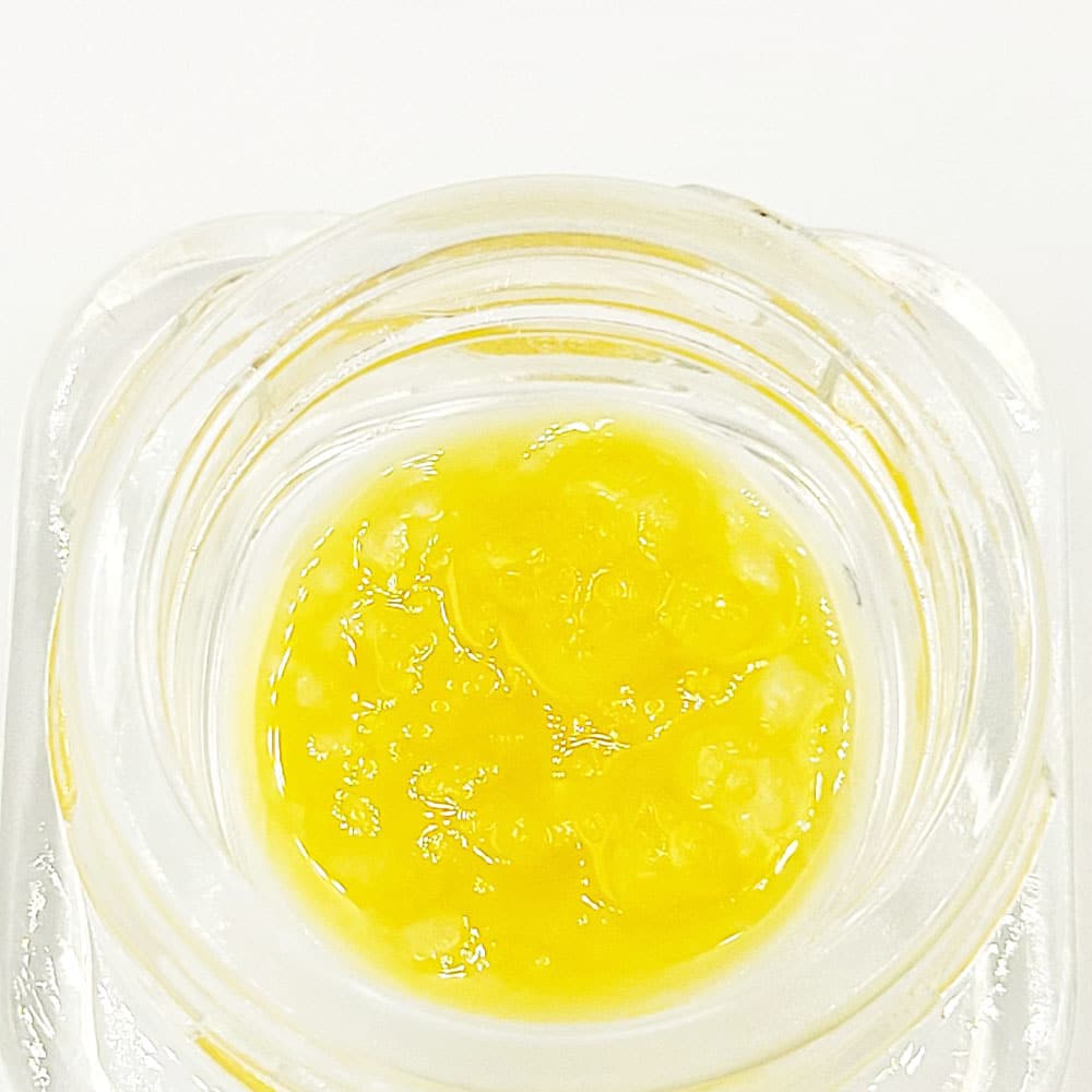 Blonde Bombo Berry White Diamonds, Yellow in Color in A Crystal Jar