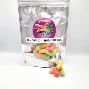 Forbidden Fruit Gummy worms THC Edible Package