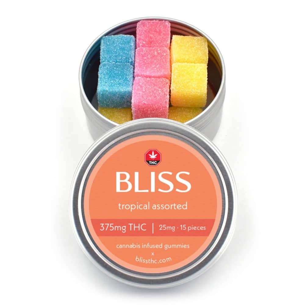 Buy Bliss - Tropical Assorted 375mg THC Gummies | Chronic Store