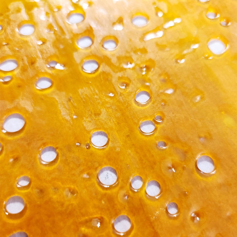 up-close view of violator shatter concentrate