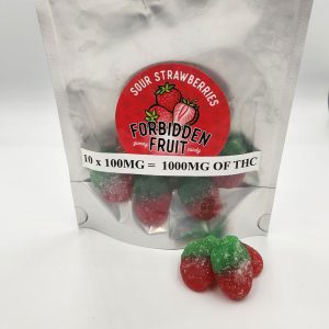 sour strawberries 1000mg forbidden fruit